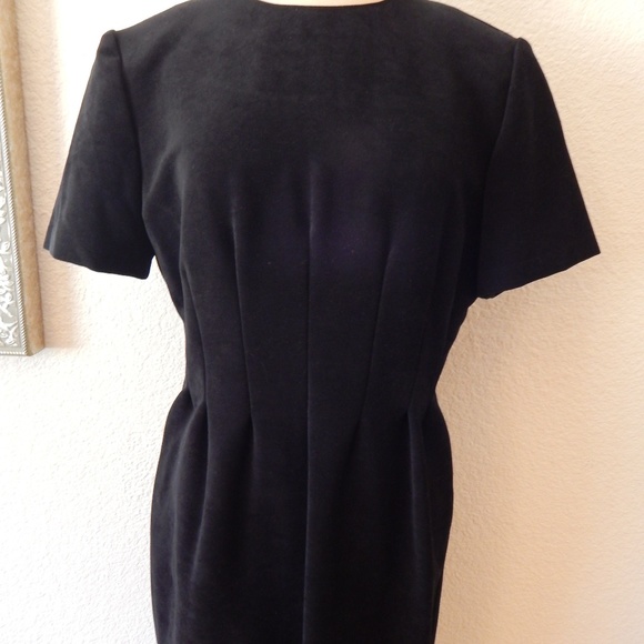 Vintage Little Black Dress Cut Out Hem Retro Fit - Picture 3 of 7